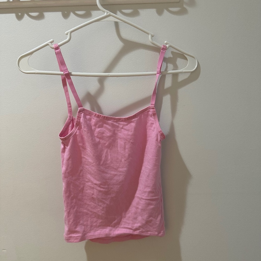 Skims pink logo tank top